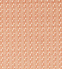Raft Stripe Print Fabric by Scion Rust