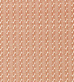 Raft Stripe Print Fabric by Scion Rust