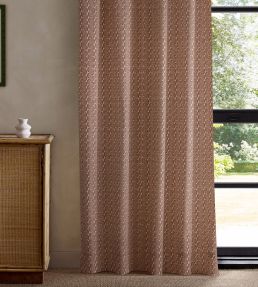 Raft Stripe Print Fabric by Scion Rust