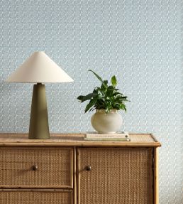 Raft Stripe Wallpaper by Scion Coast Blue