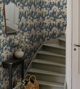 Ragnvi Wallpaper by Sandberg Midnight Blue
