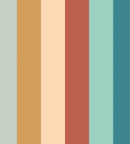 Rainbow Bloc Wallpaper by Ohpopsi Teal Mix