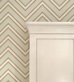 Rainbow Chevron Wallpaper by Ottoline Green