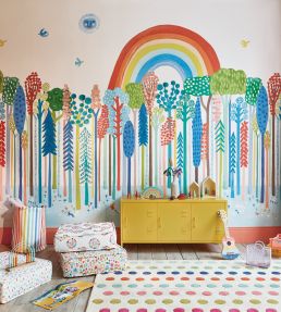 Rainbow Forest Mural by Villa Nova Blue