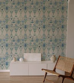 Rajola Wallpaper by Tres Tintas Light blue