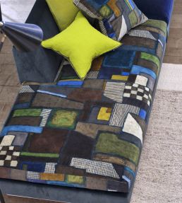 Raku Patchwork Fabric by Designers Guild Chocolate