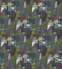 Raku Patchwork Mural by Designers Guild Chocolate