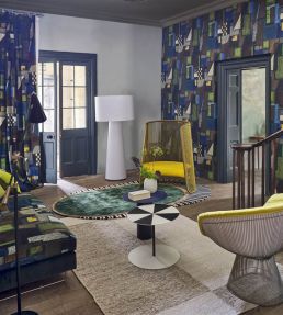 Raku Patchwork Mural by Designers Guild Chocolate