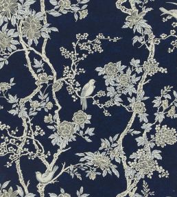 Marlowe Floral Wallpaper by Ralph Lauren Prussian Blue