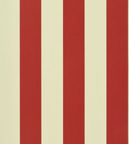 Spalding Stripe Wallpaper by Ralph Lauren Red, Sand