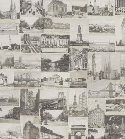 New York Postcard Wallpaper by Ralph Lauren Stone