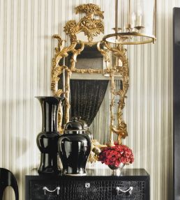 Palatine Stripe Wallpaper by Ralph Lauren Porcelain Blue