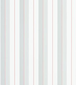 Aiden Stripe Wallpaper by Ralph Lauren Granite/Red