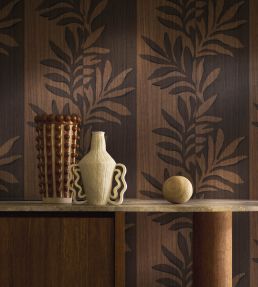 Rama Wallpaper by Casamance Noyer/wenge