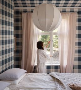 Ranold Wallpaper by Sandberg Classic Blue