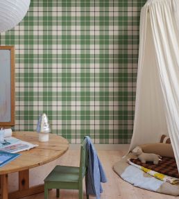 Ranold Wallpaper by Sandberg Forest Green