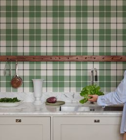 Ranold Wallpaper by Sandberg Forest Green