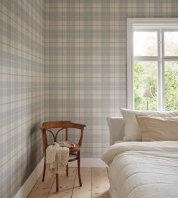 Ranold Wallpaper by Sandberg Misty Blue