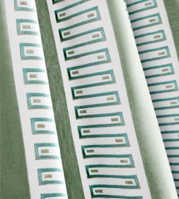 Raritan Line Embroidery Fabric by Thibaut Sage