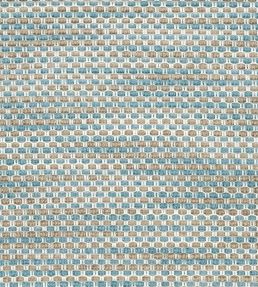 Rattan Fabric by Marvic Blue/Flax
