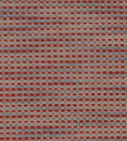 Rattan Fabric by Marvic Indigo/Terracotta