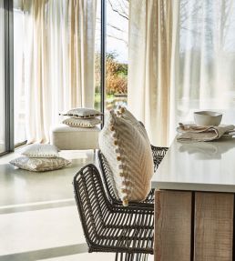 Rattan Fabric by Prestigious Textiles Pewter