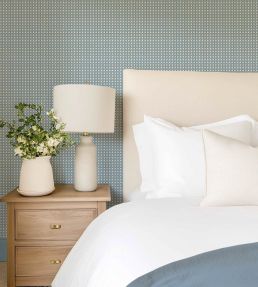 Rattan Wallpaper by Woodchip & Magnolia Indigo