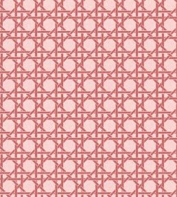 Rattan Wallpaper by Woodchip & Magnolia Rose Red
