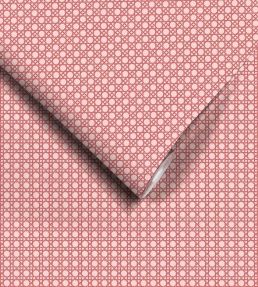 Rattan Wallpaper by Woodchip & Magnolia Rose Red