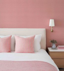 Rattan Wallpaper by Woodchip & Magnolia Rose Red