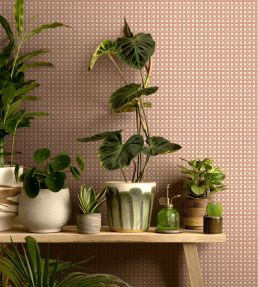 Rattan Wallpaper by Woodchip & Magnolia Rust