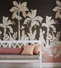 Ravello Linen Fabric by Jim Thompson No.9 Berry