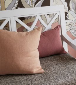 Ravello Linen Fabric by Jim Thompson No.9 Red Ochre