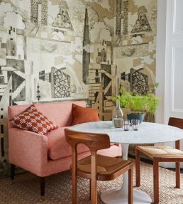 Ravello Linen Fabric by Jim Thompson No.9 Red Ochre