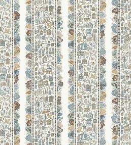 Ravi Ribbon Wallpaper by Lewis & Wood Aqua Vita