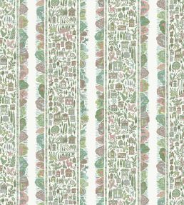 Ravi Ribbon Wallpaper by Lewis & Wood Pistachio Rose