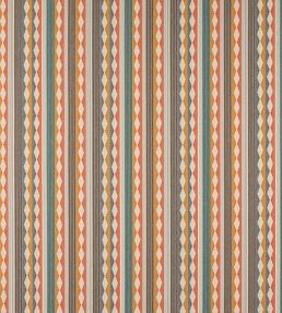 Ravi Stripe Fabric by Jane Churchill Indigo/Multi