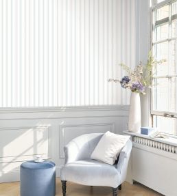 Rayure Wallpaper by Casadeco Bleu Doux