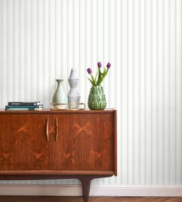 Rayure Wallpaper by Casadeco Vert Amande