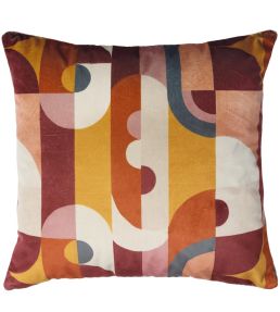 Reciproque Cushion 45 x 45cm by Maison Casamance Multico Terre De Sienne