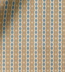 Reel Stripe Fabric by Ian Sanderson Blue Stone