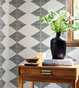 Reflection Wallpaper by Thibaut Basalt Black