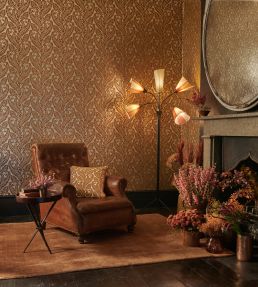 Regale Wallpaper by Clarke & Clarke Ivory/Mocha