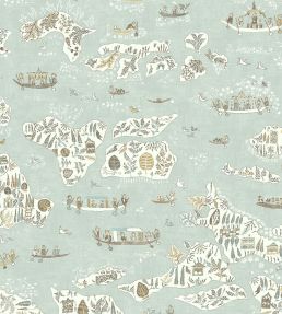 Regatta Fabric by Lewis & Wood Aqua Vita