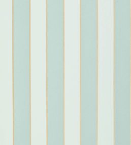 Regency Stripe Wallpaper by Osborne & Little Aqua/Gold