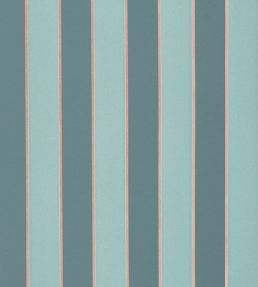 Regency Stripe Wallpaper by Osborne & Little Duck Egg/Copper