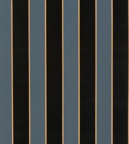Regency Stripe Wallpaper by Osborne & Little Midnight/Bronze