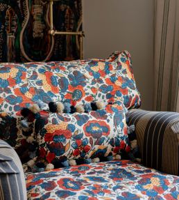Remondini Floral Fabric by MINDTHEGAP Blue Red