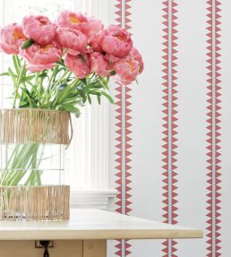 Reno Stripe Wallpaper by Thibaut Coral