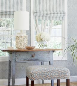 Reno Stripe Fabric by Thibaut Black